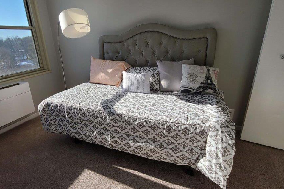 cozy bedroom with large bed